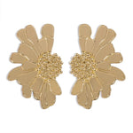 Load image into Gallery viewer, Half Flower Enamel Earrings