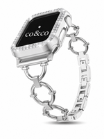 Load image into Gallery viewer, Luxury Silver Metal Chain Bracelet with Case for Apple Watch Series 9/8/7/6/SE/5/3 – 38/40/41/42/44/45/49mm