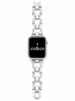Load image into Gallery viewer, Luxury Silver Metal Chain Bracelet with Case for Apple Watch Series 9/8/7/6/SE/5/3 – 38/40/41/42/44/45/49mm
