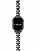 Load image into Gallery viewer, Black Beaded Bracelet for Apple Watch S10-1/SE/Ultra – 38–49mm
