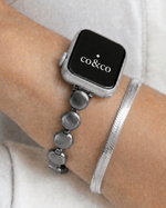 Load image into Gallery viewer, Black Beaded Bracelet for Apple Watch S10-1/SE/Ultra – 38–49mm