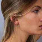 Load image into Gallery viewer, Circle Thread Earrings Long Dangle Earrings