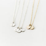Load image into Gallery viewer, Dainty Initial Necklace Personalised Disc Pendant