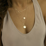 Load image into Gallery viewer, Round Pendant Set 3 Layer Disc Necklace