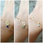 Load image into Gallery viewer, Birth Flower Bracelet Birthstone Bracelet
