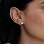 Load image into Gallery viewer, Classic Diamond Stud Earrings Round Stone Earrings