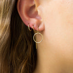 Load image into Gallery viewer, Circle Thread Earrings Long Dangle Earrings