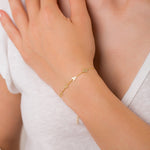 Load image into Gallery viewer, Birthstone Letter Bracelet Initial Bracelet