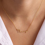 Load image into Gallery viewer, Frosted Letter Necklace Signature Necklace