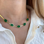 Load image into Gallery viewer, Vintage Jade Stone Inlay Choker and Bracelet Set