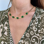 Load image into Gallery viewer, Vintage Jade Stone Inlay Choker and Bracelet Set