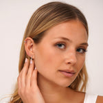 Load image into Gallery viewer, Minimalist CZ Hoop Set Huggie Hoop Earrings