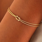 Load image into Gallery viewer, Knot Bracelet Snake Chain Knot Bracelet
