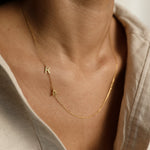 Load image into Gallery viewer, Side Initial Necklace Custom Letter Necklace