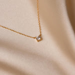 Load image into Gallery viewer, Dainty Diamond Necklace Stone Set Necklace