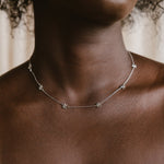 Load image into Gallery viewer, Flower Child Necklace Daisy Pearl Necklace