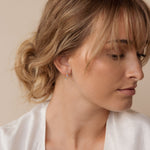 Load image into Gallery viewer, Monument Earrings Ivy Flower Hoop Earrings