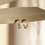 Load image into Gallery viewer, Monument Earrings Ivy Flower Hoop Earrings