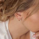 Load image into Gallery viewer, Monument Earrings Ivy Flower Hoop Earrings