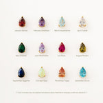 Load image into Gallery viewer, Birthstone Drop Huggies Rhinestone Earrings