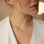 Load image into Gallery viewer, Birthstone Rhombus Pendant Necklace