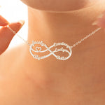 Load image into Gallery viewer, Personalised Infinity Necklace Infinity Name Necklace