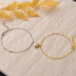 Load image into Gallery viewer, Magnetic Heart Paperclip Chain Love Bracelet Set