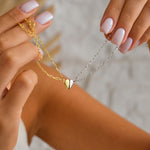 Load image into Gallery viewer, Magnetic Heart Paperclip Chain Love Bracelet Set