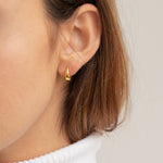 Load image into Gallery viewer, Hinged Huggies Curved Buckle Earrings