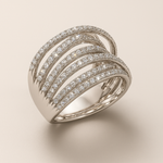 Load image into Gallery viewer, Elegant Zirconia Vintage Ring in Silver