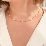 Load image into Gallery viewer, Gold Pearl Necklace Everyday Necklace