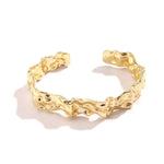 Load image into Gallery viewer, Irregular Crumbled Textured Bangle Bracelet
