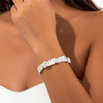 Load image into Gallery viewer, Irregular Crumbled Textured Bangle Bracelet