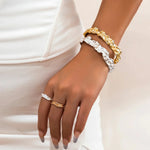 Load image into Gallery viewer, Irregular Crumbled Textured Bangle Bracelet