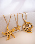 Load image into Gallery viewer, Gold Starfish Necklace