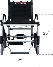JOURNEY Black Journey Zinger® Folding Power Chair Two-Handed Control