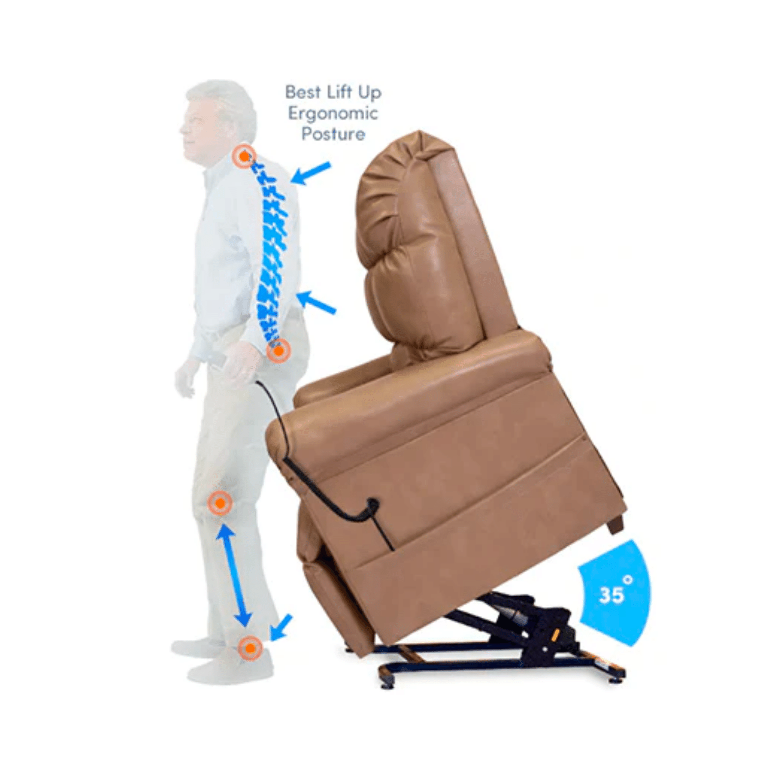 Journey Perfect Sleep Chair Power Recliner - Deluxe 2 Zone