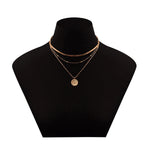 Load image into Gallery viewer, Layered Floral Pendant Herringbone & Dainty Necklaces Stack