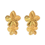 Load image into Gallery viewer, Layered Hibiscus Flower Floral Earrings