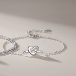 Load image into Gallery viewer, S925 Dainty Heart Knot Love Bracelet