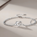 Load image into Gallery viewer, S925 Dainty Heart Knot Love Bracelet