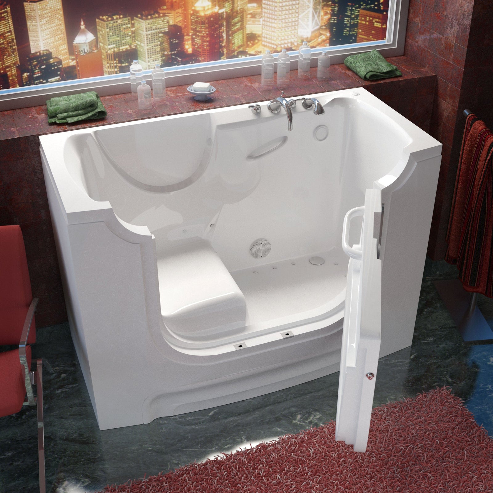 MEDITUB Transfer Tubs MediTub 30 x 60 Wheelchair Accessible Bathtub