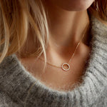 Load image into Gallery viewer, Minimal Textured Circle Necklace