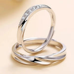 Load image into Gallery viewer, Minimal Wave Textured Couples Rings