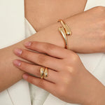 Load image into Gallery viewer, Modern Wrap Choker Necklace, Bracelet, Ring Set
