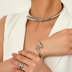 Load image into Gallery viewer, Modern Wrap Choker Necklace, Bracelet, Ring Set