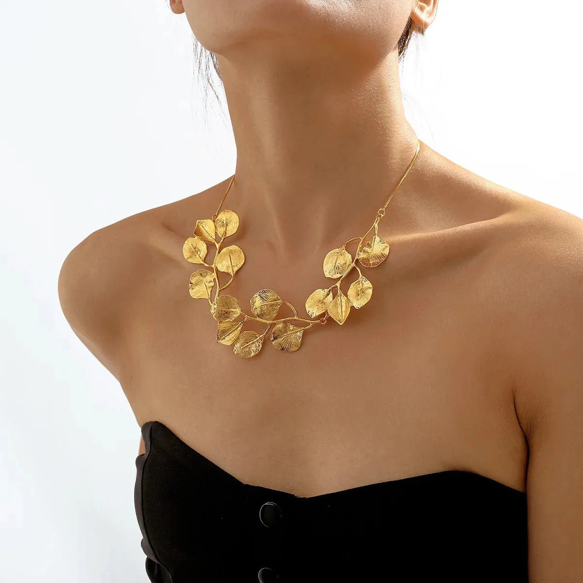 Natures leaf statement necklace