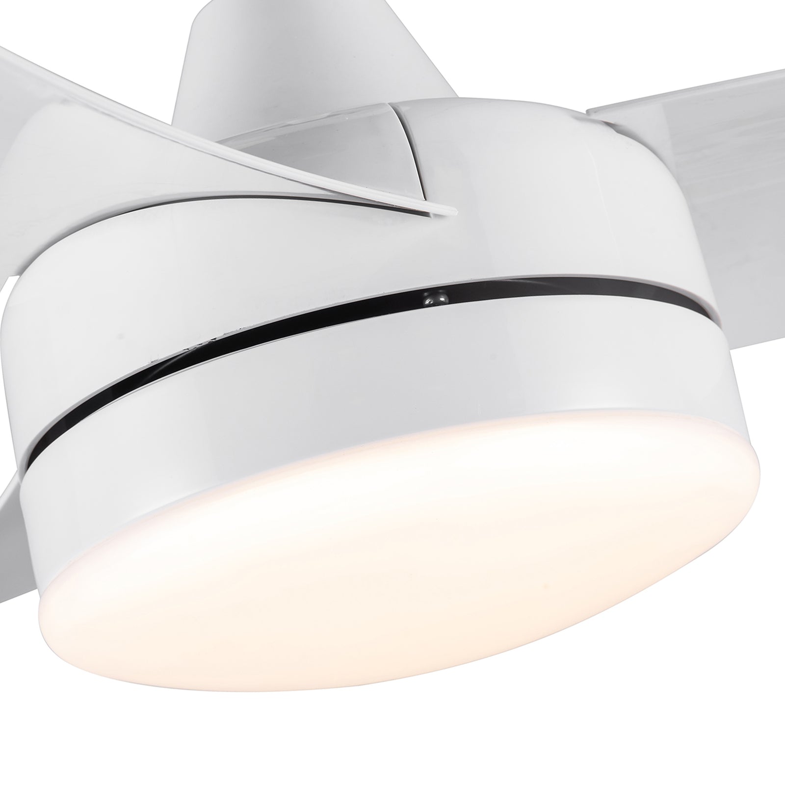 Nøordka Ceiling Fan Fixture Default 42" Modern Sleek White Ceiling Fan With Light