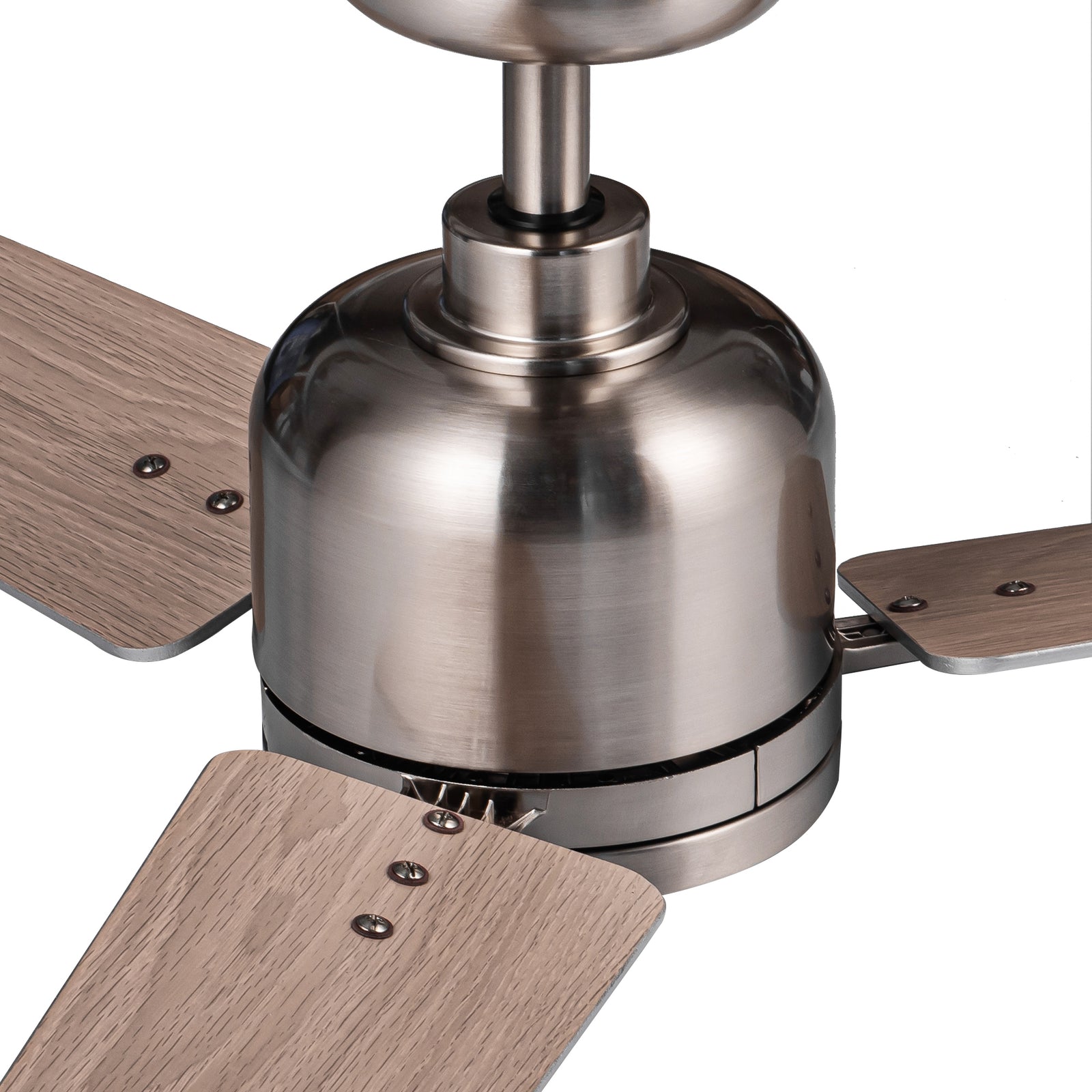 Nøordka Ceiling Fan Fixture Default 48" Modern Sleek Brushed Nickel Ceiling Fan with Light