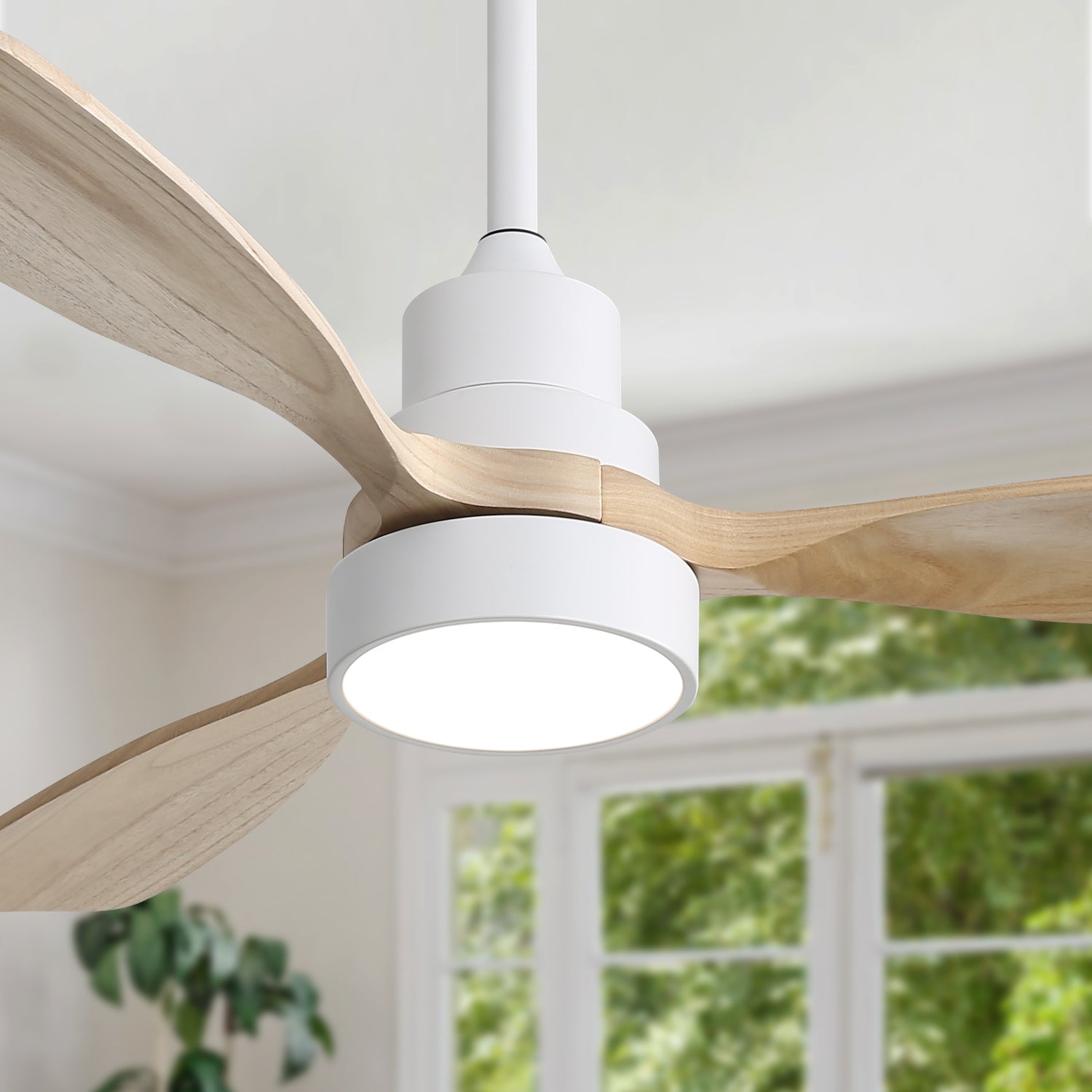 Nøordka Ceiling Fan Fixture Default 48" Modern White Ceiling Fan With Lights